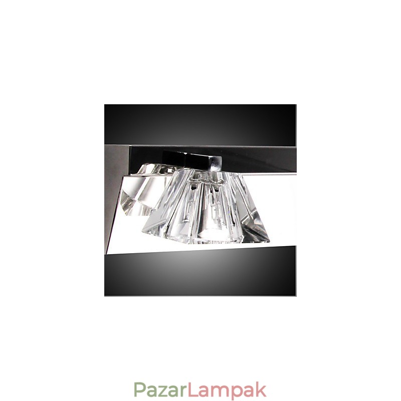 Modern fali lámpa üvegernyővel 4 lámpás tükör elöl