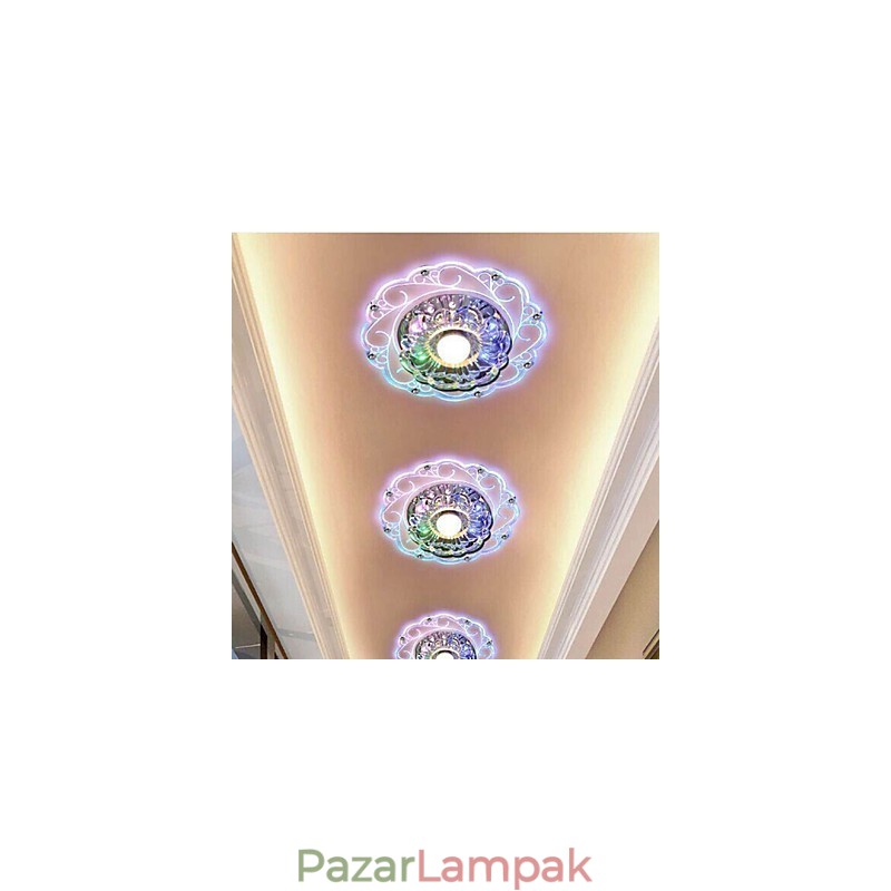 Kristály mennyezeti lámpa spotlámpa SMD 3W kreatív lámpacső fény színes színes kupola fény