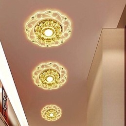 Kristály mennyezeti lámpa spotlámpa SMD 3W kreatív lámpacső fény színes színes kupola fény