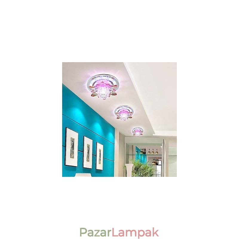 Circular Crystal Idea mennyezeti lámpacső lámpa a dómlámpa fényének elnyelésére