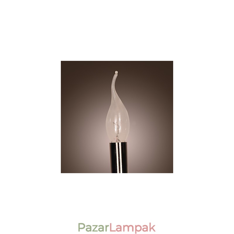Fekete kristály fali lámpa gyertyával