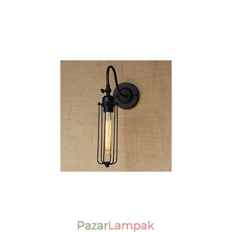 Art minimalista matt fekete amerikai vidéki nappali lámpa hálószoba erkély fali lámpa éjjeli lámpa