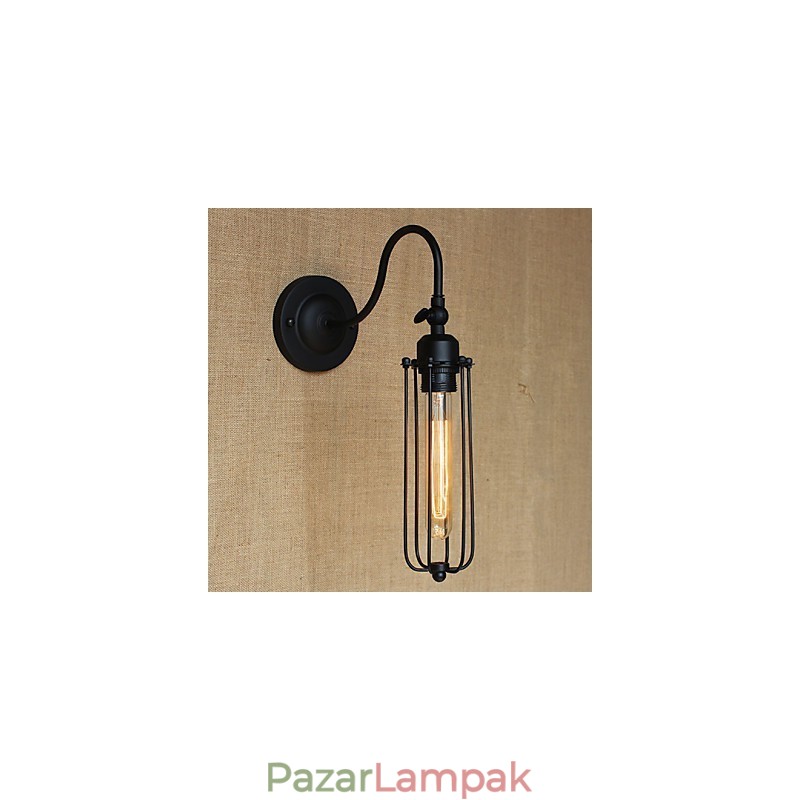 Art minimalista matt fekete amerikai vidéki nappali lámpa hálószoba erkély fali lámpa éjjeli lámpa