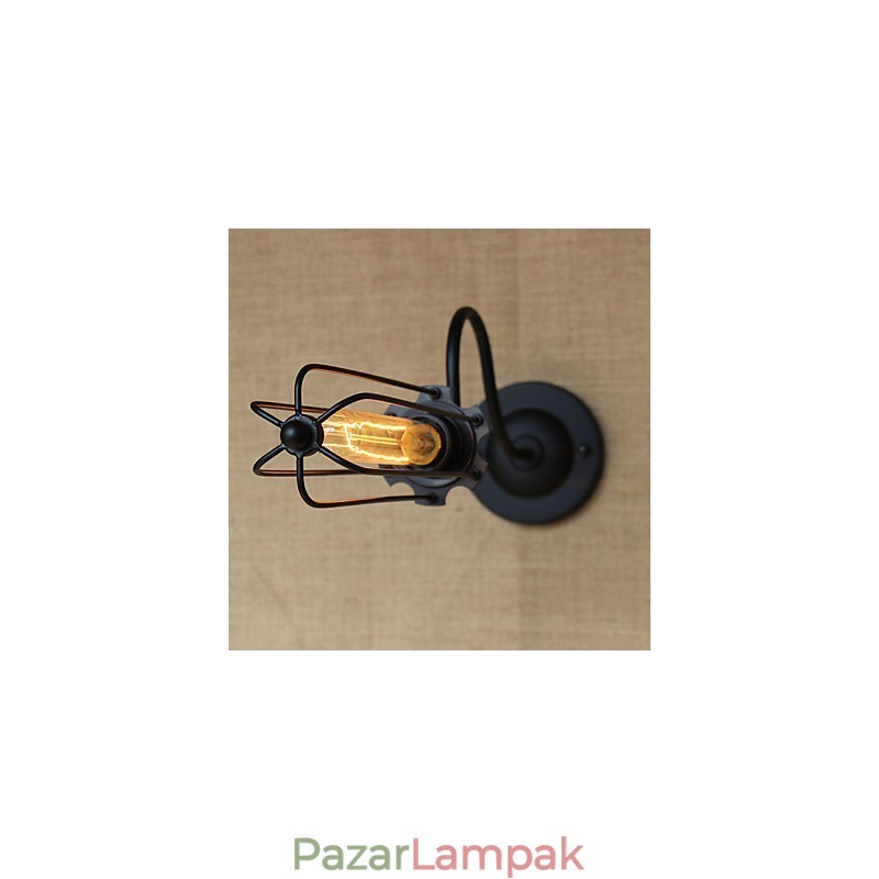 Art minimalista matt fekete amerikai vidéki nappali lámpa hálószoba erkély fali lámpa éjjeli lámpa