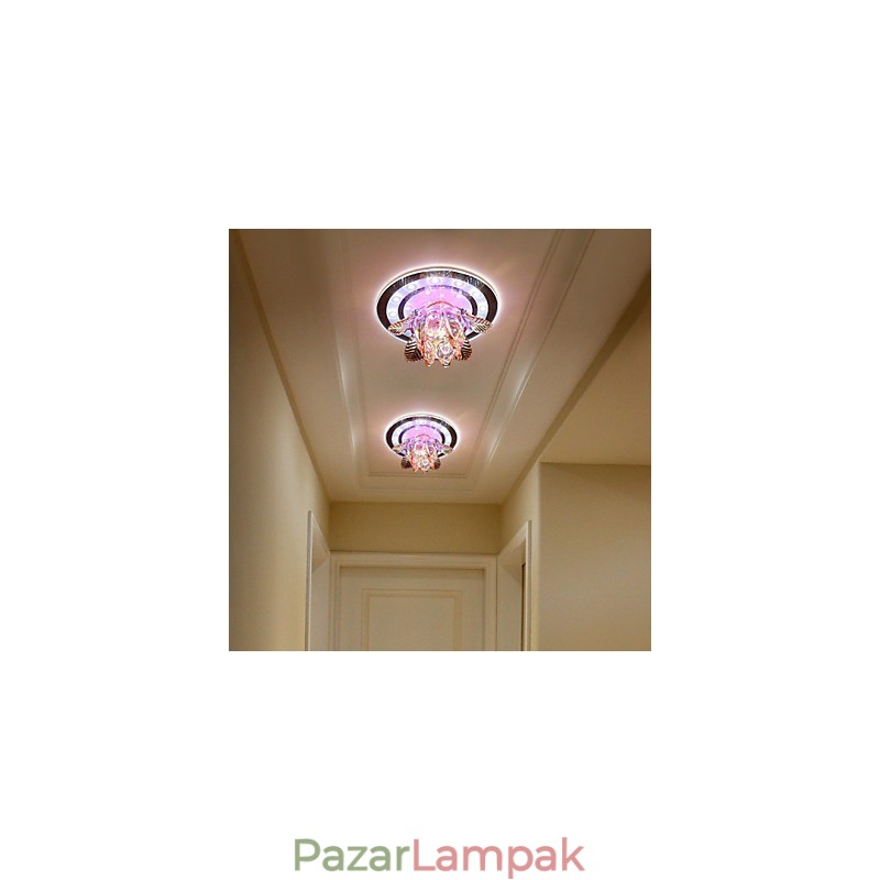 Circular Crystal Idea mennyezeti lámpacső lámpa a dómlámpa fényének elnyelésére