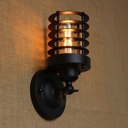 Retro Egyszerű Elegáns Fekete Éjjeli Folyosó Lépcső Erkély Dekoratív Falikar