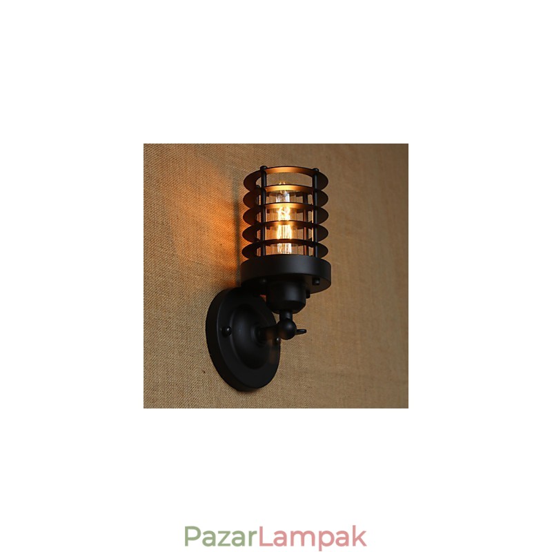 Retro Egyszerű Elegáns Fekete Éjjeli Folyosó Lépcső Erkély Dekoratív Falikar