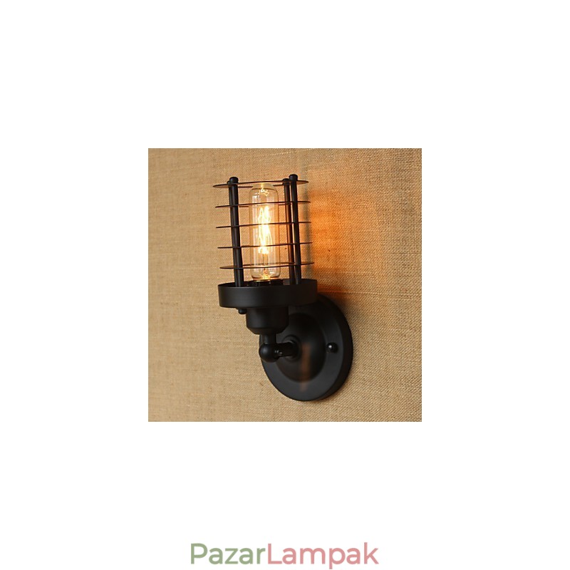 Retro Egyszerű Elegáns Fekete Éjjeli Folyosó Lépcső Erkély Dekoratív Falikar