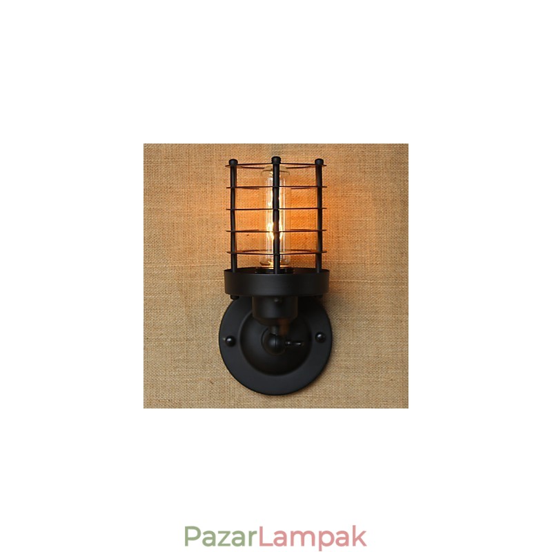 Retro Egyszerű Elegáns Fekete Éjjeli Folyosó Lépcső Erkély Dekoratív Falikar