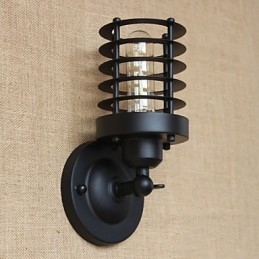 Retro Egyszerű Elegáns Fekete Éjjeli Folyosó Lépcső Erkély Dekoratív Falikar