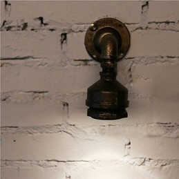 Loft vas vízcső lámpa fali lámpa Ipari vintage fali lámpatestek otthoni beltéri világításhoz