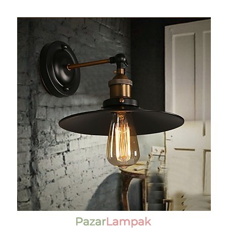 Kreatív Nordic Light egyfejű fekete esernyős fali lámpa, amely helyreállítja az ősi fényt Kreatív Nordic Light egyfejű fekete esernyős fali lámpa, amely helyreállítja az ősi fényt