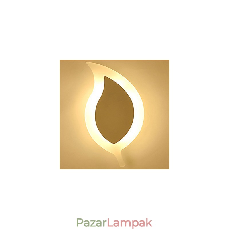 Kreatív egyszerű divat, modern akril összehúzott fali lámpa ötvözet, kis levelek, könnyű