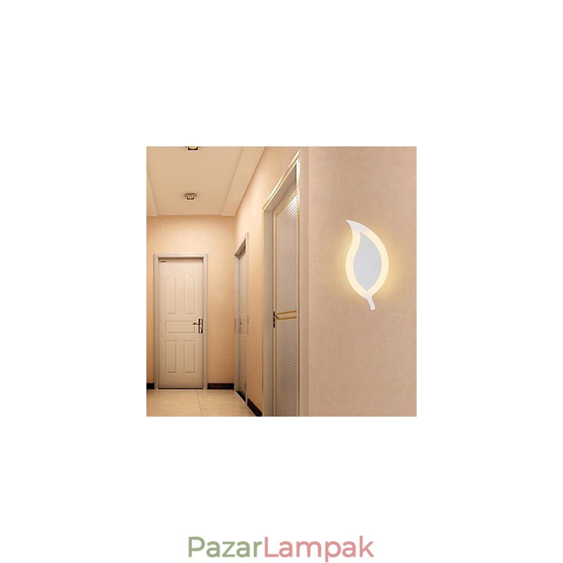 Kreatív egyszerű divat, modern akril összehúzott fali lámpa ötvözet, kis levelek, könnyű