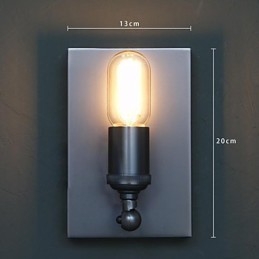 Szerződéses és kreatív vidéki ipari szél, ősi módszereket helyreállító Edison fali lámpa