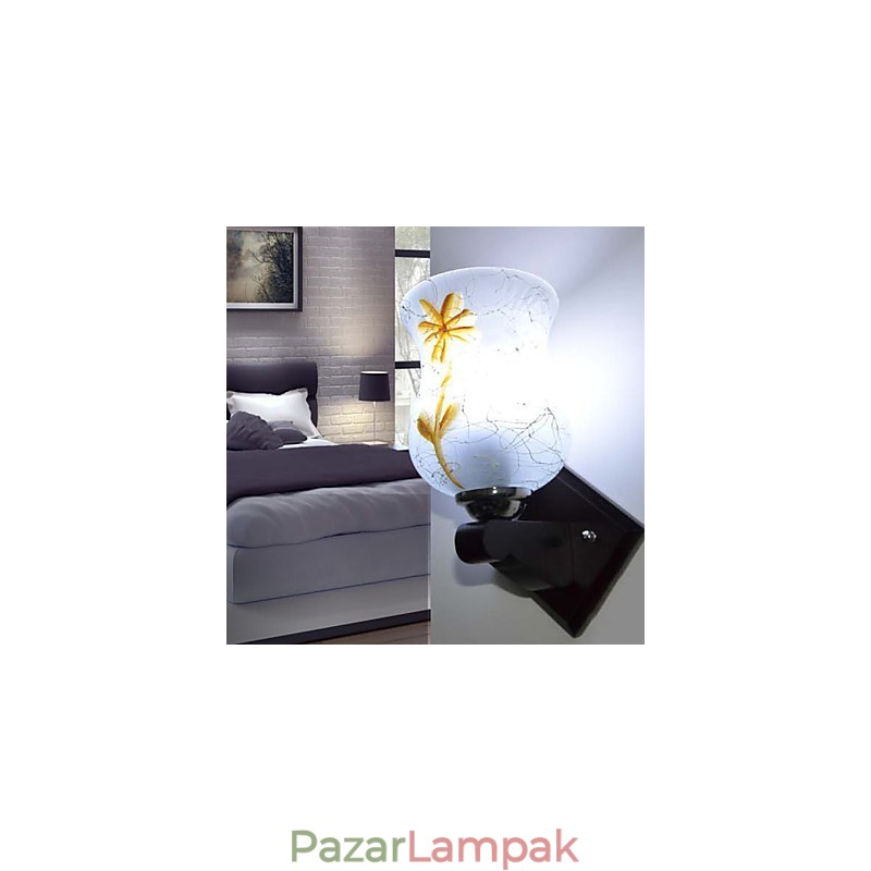 Tömör fa kreatív fali lámpa hálószoba Az ágy feje világít