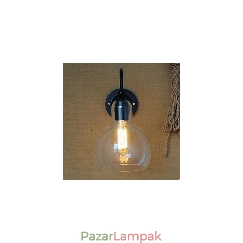 Modern étterem dísz fali lámpa Kovácsoltvas üveg