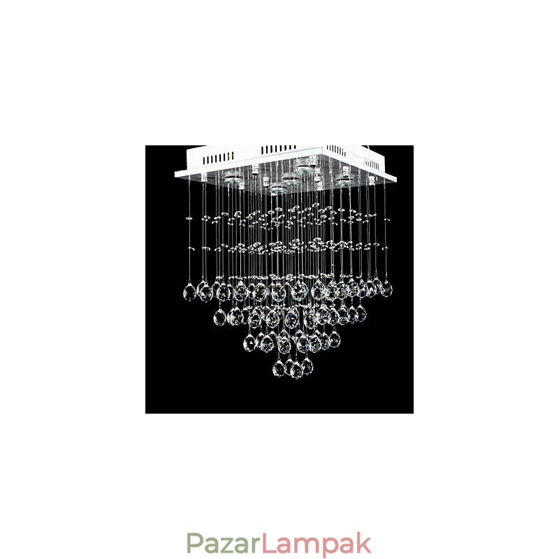 Modern kortárs kristályból galvanizált süllyesztett tartó