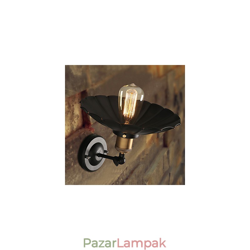 Ccreative lépcsőház ősi módszereket restaurálva egyfejű fekete ruha kovácsoltvas fali lámpa
