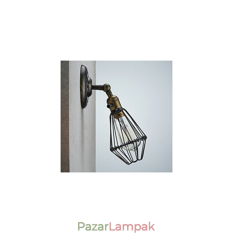 Vintage stílusú ipari nyitó és záró lámpa fali lámpa kalitkás lámpa padláson, ősi módszereket restauráló fali lámpa