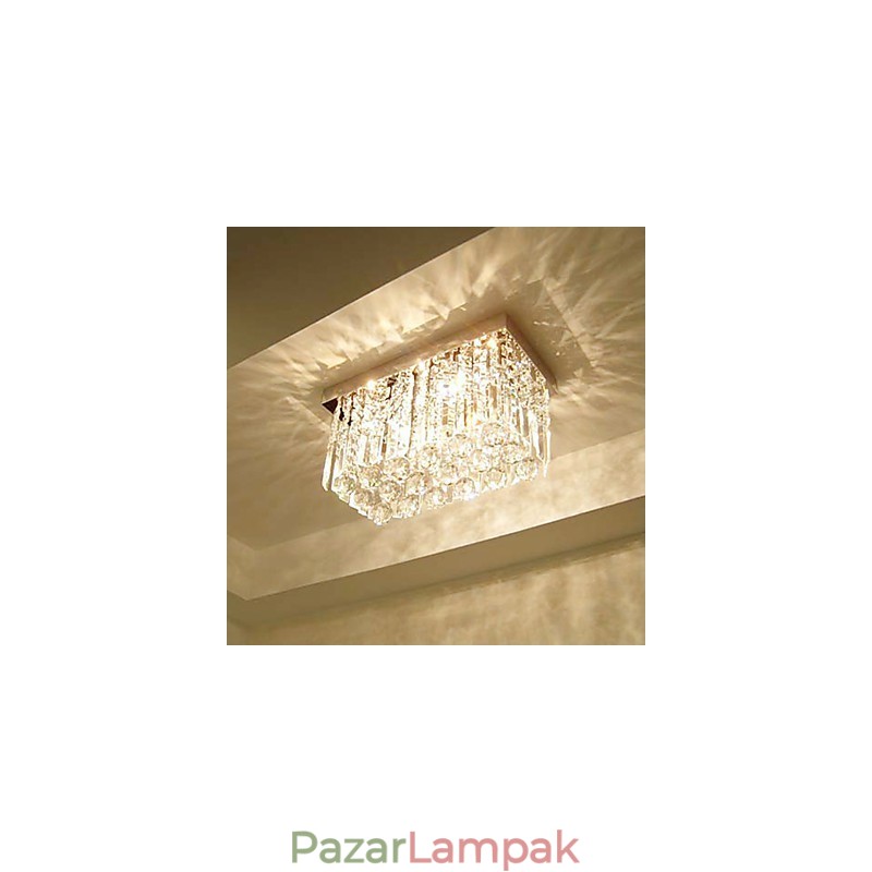 Modern, kortárs kristály fém süllyesztett tartó