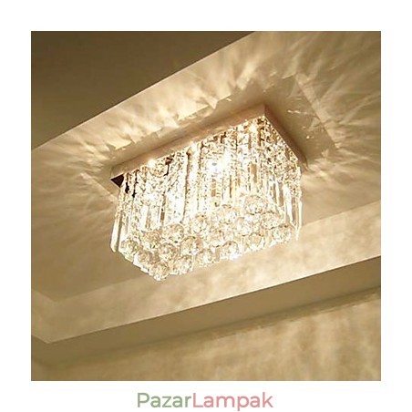 Modern, kortárs kristály fém süllyesztett tartó