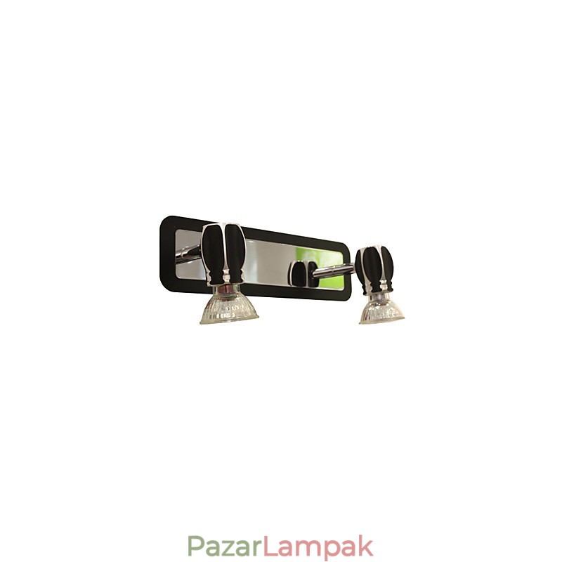 Modern fekete fali lámpák fürdőszobai lámpák 2 lámpával