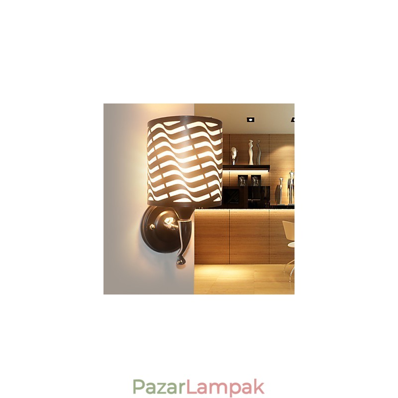 Kovácsoltvas báránybőr modern fali lámpák