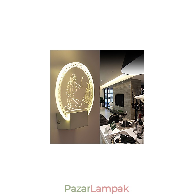 Akril fali lámpa PVC lámpa fényforgács Modern kortárs fém 5W