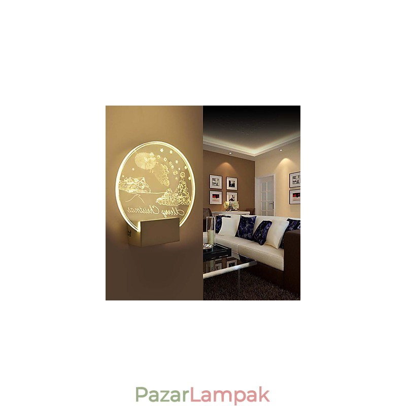 Akril fali lámpa PVC lámpa, modern kortárs fém