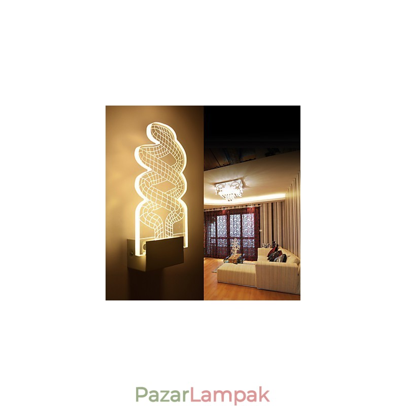 Akril fali lámpa PVC lámpa fényforgács modern kortárs fém