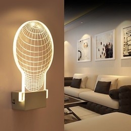 Akril fali lámpa PVC lámpa fényforgács modern kortárs fém