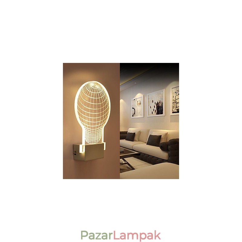 Akril fali lámpa PVC lámpa fényforgács modern kortárs fém