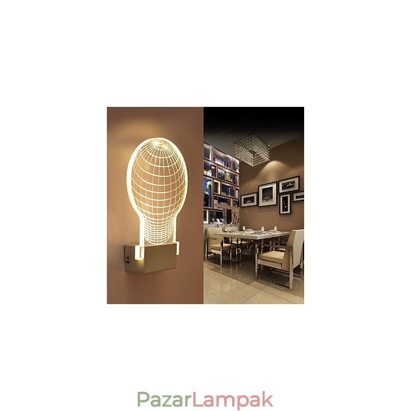 Akril fali lámpa PVC lámpa fényforgács modern kortárs fém