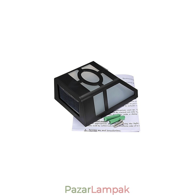 Meleg sárga napenergiával működő falra szerelhető 2 lámpás fedélzeti lámpa