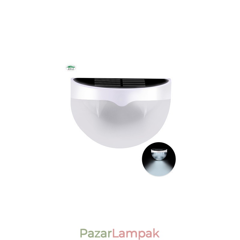 Napenergiával működő vízálló IP55 lámpa fehér + fekete