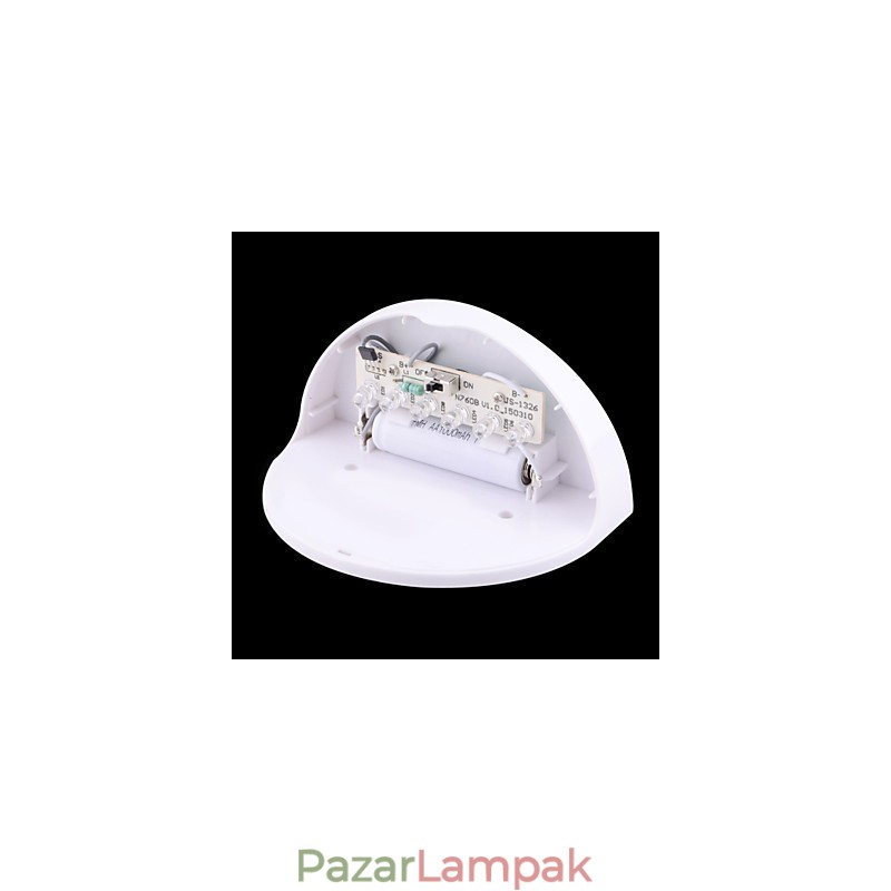 Napenergiával működő vízálló IP55 lámpa fehér + fekete