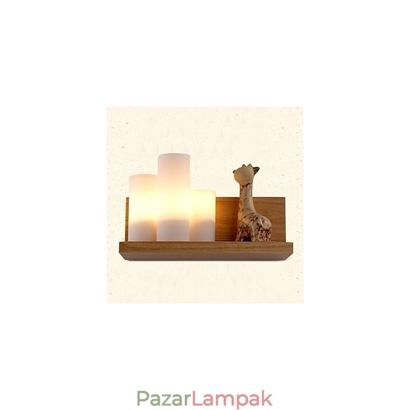 Fali lámpa Három fény és üveg