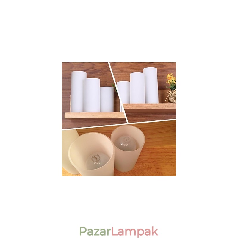 Fali lámpa Három fény és üveg