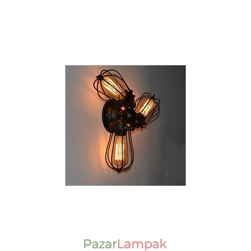 Mini stílusú fali lámpák Rusztikus Lodge fém