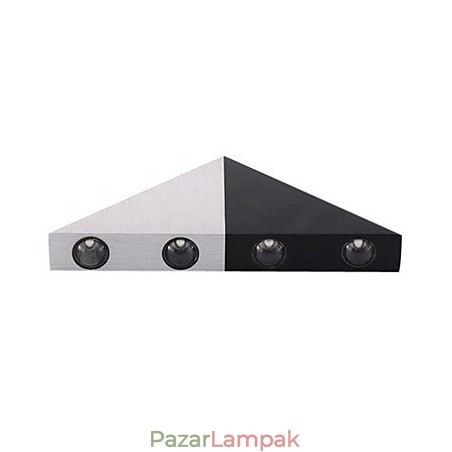 Modern fali lámpa fekete és ezüst színű elegáns háromszög stílusú dizájnnal Modern fali lámpa fekete és ezüst színű elegáns háromszög stílusú dizájnnal