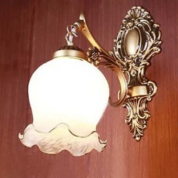 Fürdőszoba fali lámpa 1 Light Klasszikus fémüveg festés