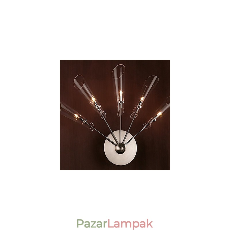 Művészi kristály fali lámpa 5 lámpával