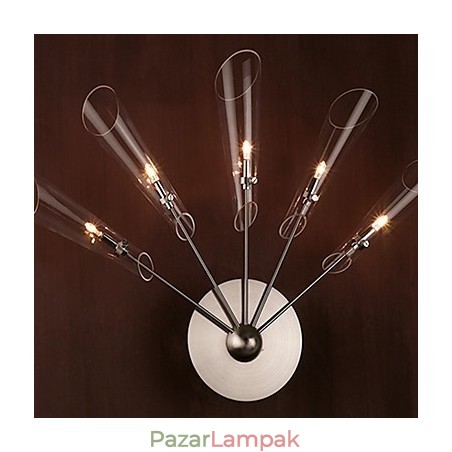 Művészi kristály fali lámpa 5 lámpával