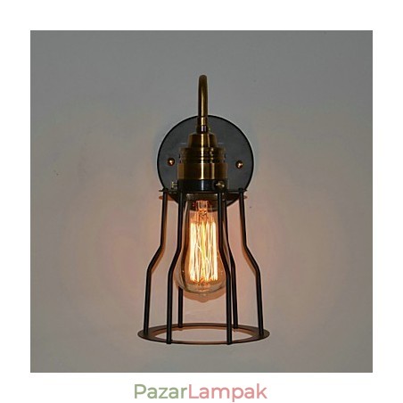 Minimalista művészi fali lámpa fekete fém csontváz ernyővel Minimalista művészi fali lámpa fekete fém csontváz ernyővel