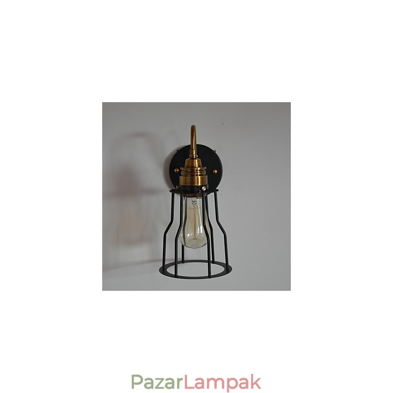 Minimalista művészi fali lámpa fekete fém csontváz ernyővel