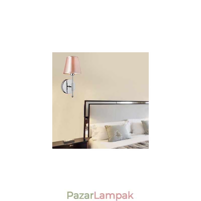 Egyszerű tervezésű fali lámpa meleg fényben
