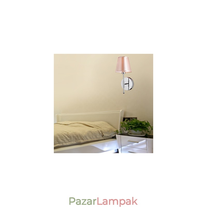 Egyszerű tervezésű fali lámpa meleg fényben