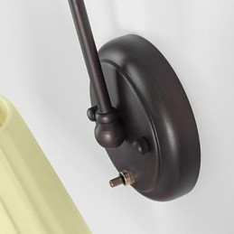 Vas fali lámpa szövet ernyővel 1 fényben