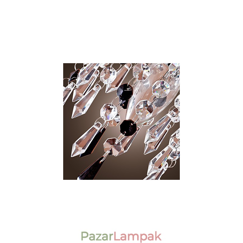 Fali lámpa elegáns kristálycseppel